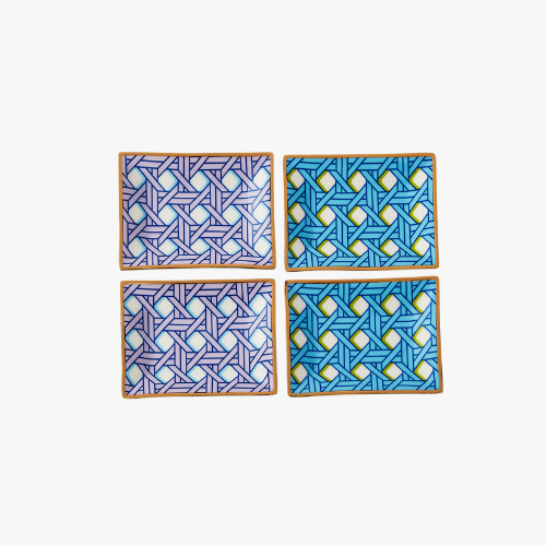 Basketweave Petite Tray Set | Jonathan adler