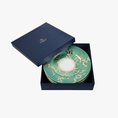 ”Cristobal Rouge” Gift box for 4 dessert plates | Raynaud