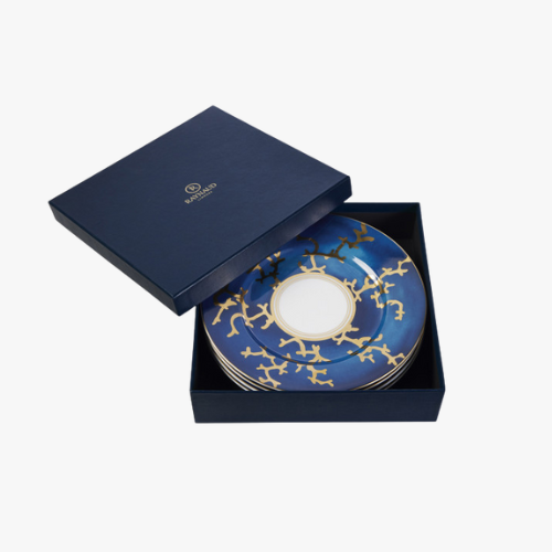 ”Cristobal Rouge” Gift box for 4 dessert plates | Raynaud